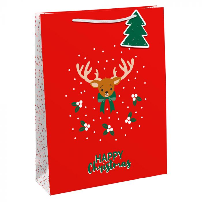 Cute Reindeer Large Gift Bag