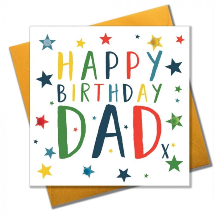 Happy Birthday Dad Pom Pom Greetings Card, Claire Giles | Utility Design UK