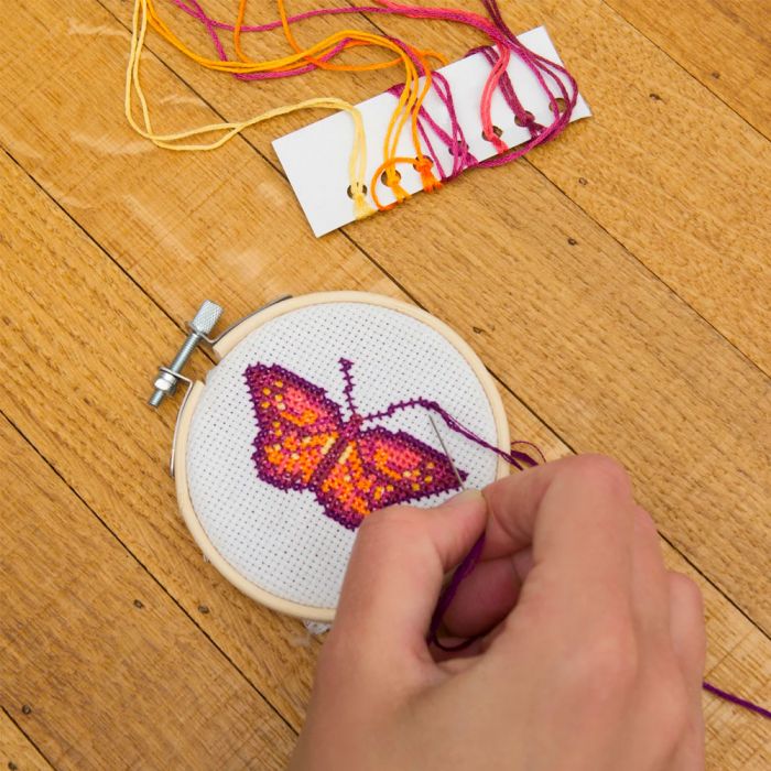 Mini Cross Stitch Kit - Butterfly