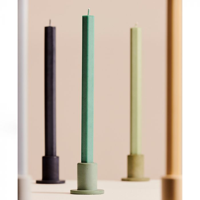 Hay Tube Concrete Candle Holder