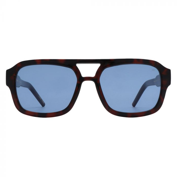 A Kjaerbede Kaya Sunglasses - Demi Tortoise (Blue Lens)