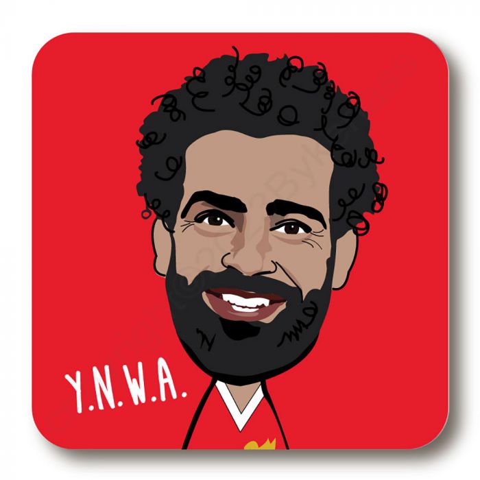 Mo Salah Red Wooden Coaster