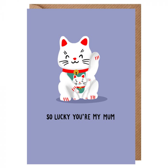 Lucky Cat Mother's Day Card