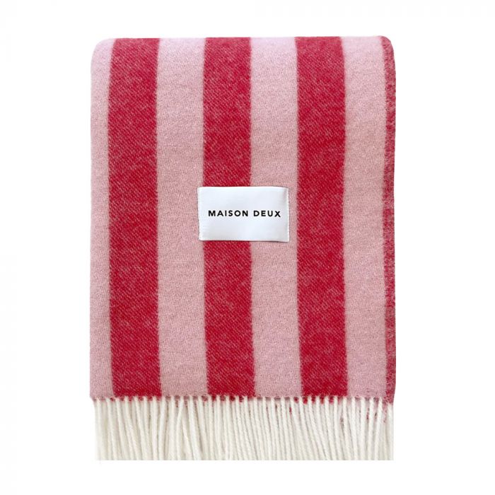 Maison Deux Candy Wrap Blanket - Pink Cherry