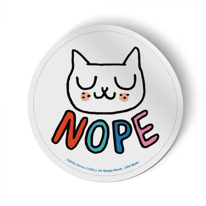 Big Sticker Nope Cat