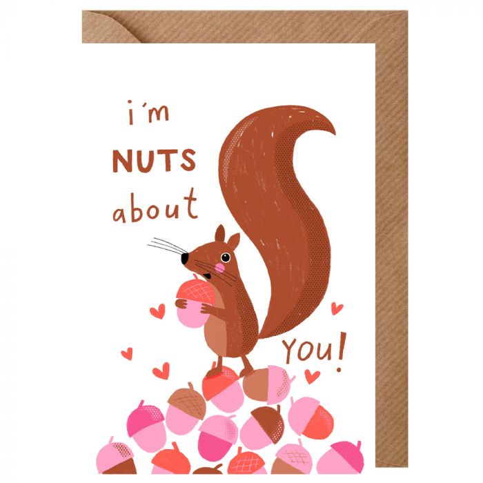 Nuts About You Valentines Card