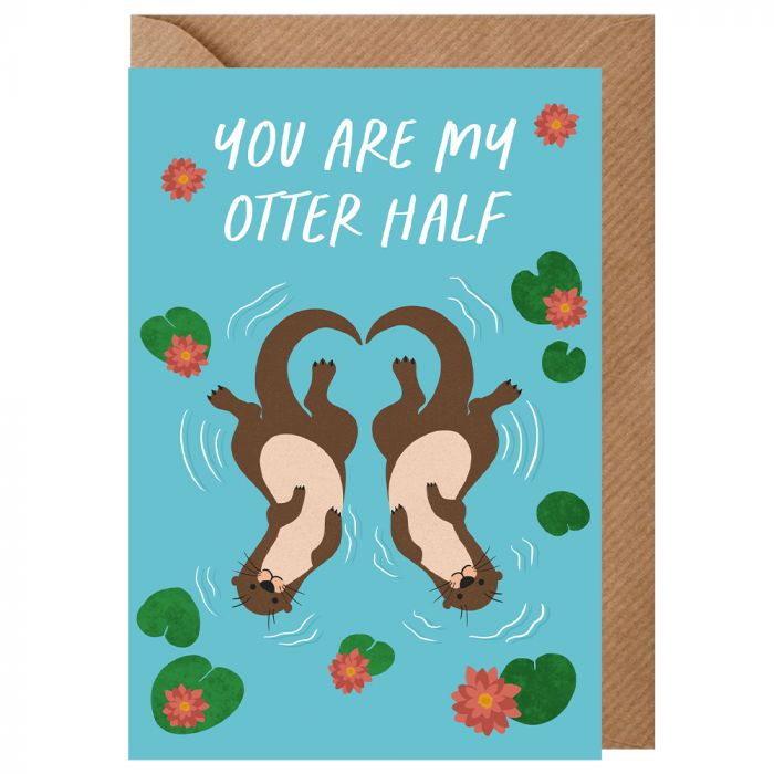 Otter Half Valentines Card