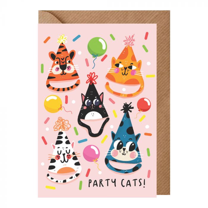 Party Cats Hats Card