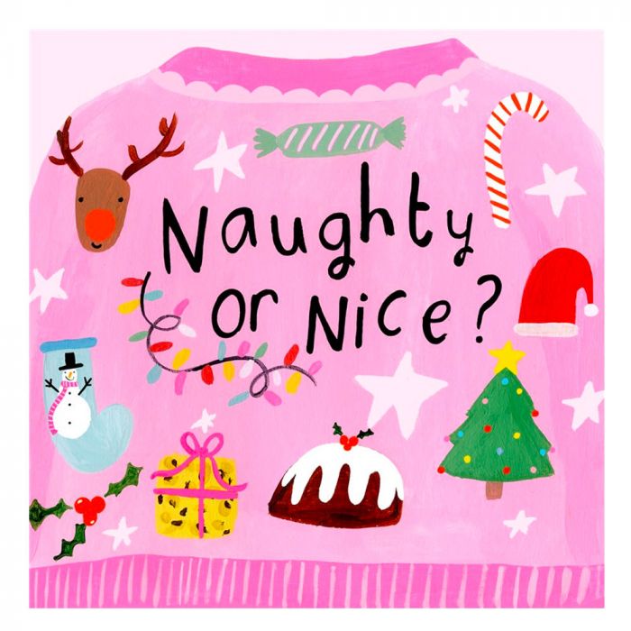 Naughty Or Nice  Christmas Card 