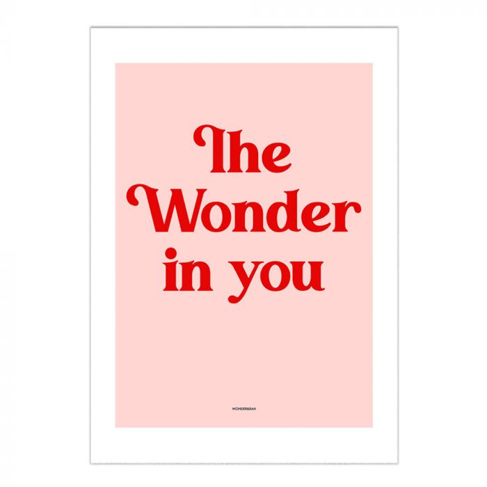 East End Prints The Wonder In You Pink A3 Print