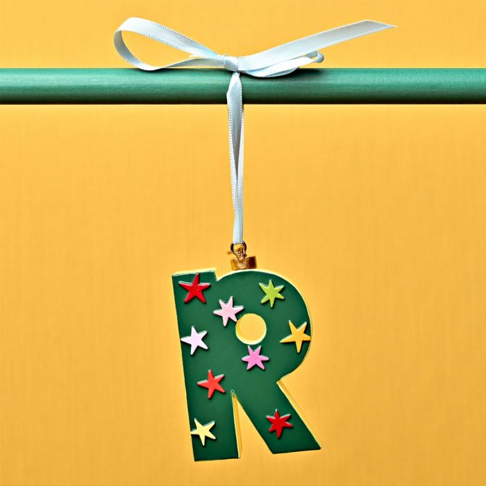 Raspberry Blossom Hanging Letter Decoration - R