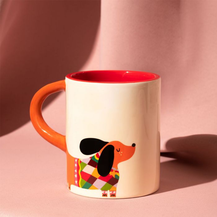 Raspberry Blossom Dog Mug