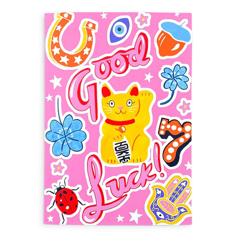 Good Luck Cat Card