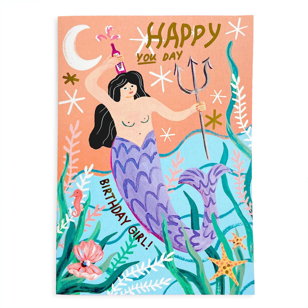 Mermaid Birthday Card