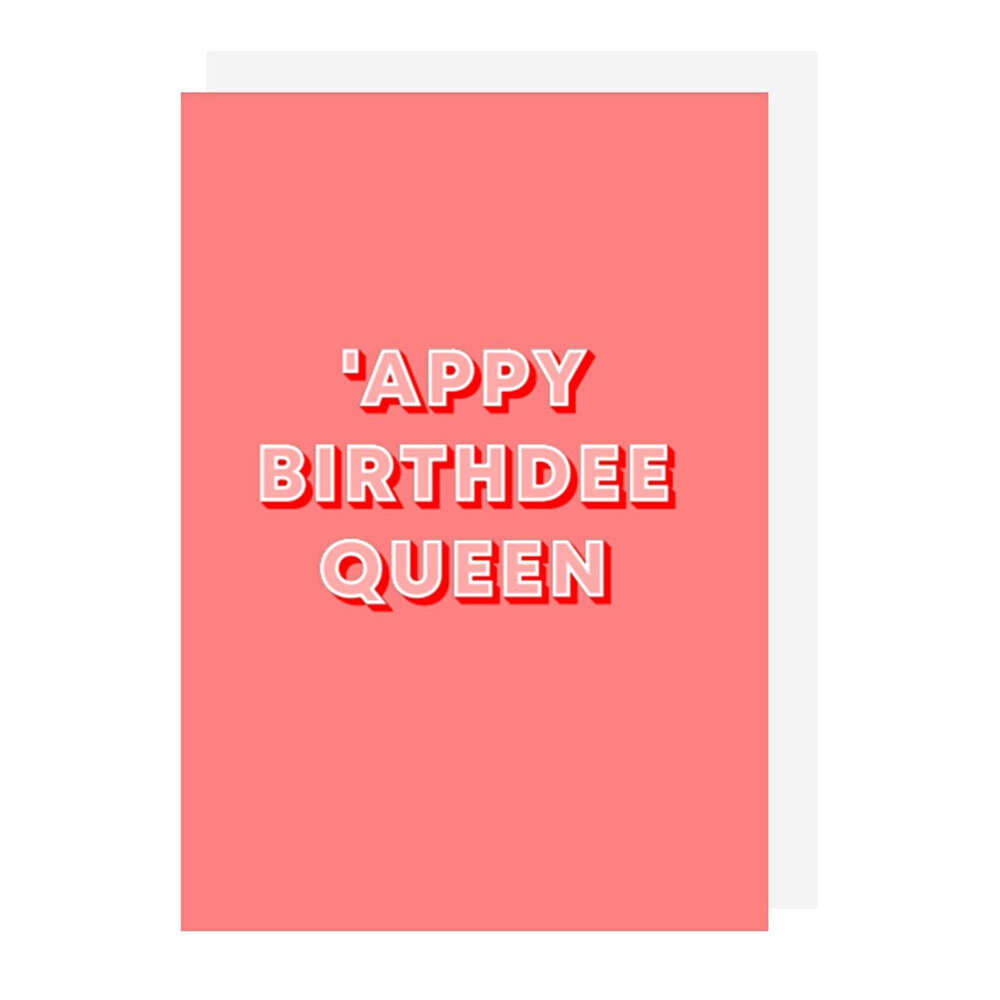 Appy Birthdee Queen Card - Birthday Cards - Female Cards - Utility Gift - Utility Cards - Colourful Card - Blank Message Card - Utility Gift